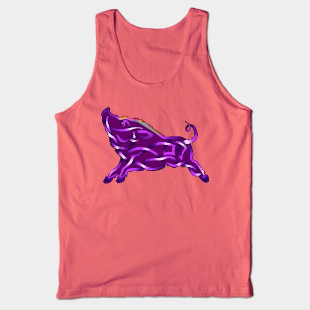 Brainy Boar Tank Top by KnotYourWorld4